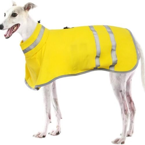 Ibenzoa® Lichtgewicht en verstelbare hondenregenjas met reflecterende strepen voor grote rassen Ibenzoa® Lichtgewicht en verstelbare hondenregenjas met reflecterende strepen voor grote rassen