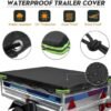 Ibenzoa® Weerbestendig afdekzeil voor aanhangers met reflecterende strepen en elastische touwen