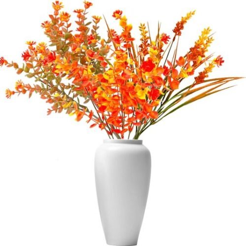 Unyqoos® Set van zes levensechte kunstbloemen voor binnen en buiten decoratie