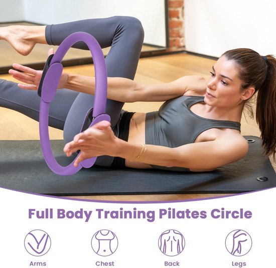 Ibenzoa® Complete Pilates en Yoga Set voor Thuis met Accessoires en Weerstandsbanden