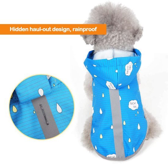 Ibenzoa® Waterdichte hondenregenjas met capuchon voor alle seizoenen en maten Ibenzoa® Waterdichte hondenregenjas met capuchon voor alle seizoenen en maten
