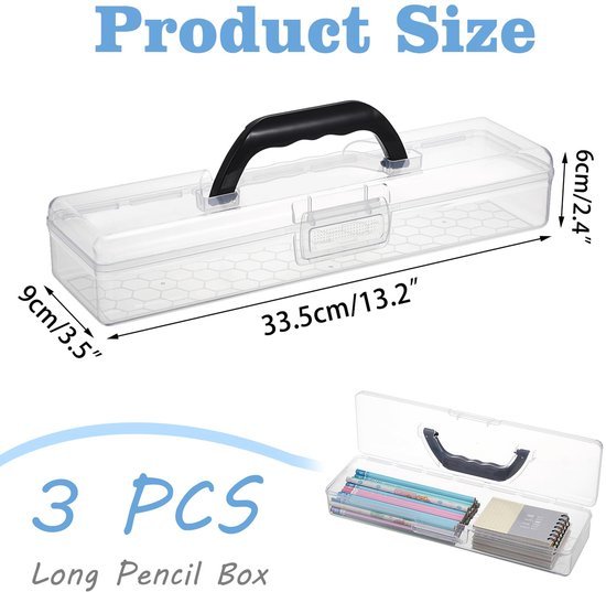 Ibenzoa® Driedelige set opbergdozen voor penselen en schrijfgerei met deksel