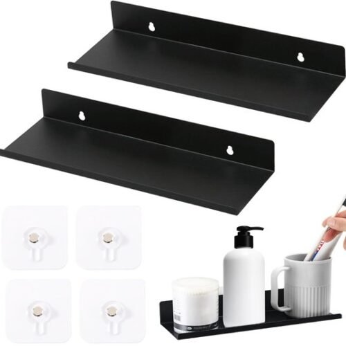 Ibenzoa® Twee stuks zelfklevende zwevende wandplanken voor veelzijdig gebruik thuis en op kantoor