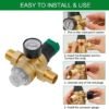 Unyqoos® Messing waterdrukregelaar met manometer en filter voor optimale waterkwaliteit