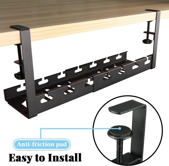 Ibenzoa® Uittrekbare kabelgoot voor eenvoudig kabelbeheer onder bureau zonder boren