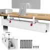 Ibenzoa® Witte kabelmanagement goot met klem en schroefmontage voor bureau