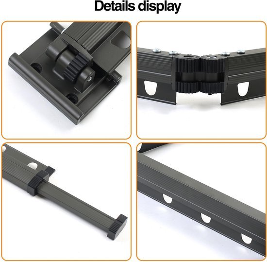 Ibenzoa® Ruimtebesparend uittrekbaar wasrek voor wandmontage met verstelbare stangen Ibenzoa® Ruimtebesparend uittrekbaar wasrek voor wandmontage met verstelbare stangen
