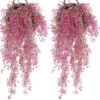 Ibenzoa® Set van 2 decoratieve hangende bloemen voor binnen en buiten gebruik Ibenzoa® Set van 2 decoratieve hangende bloemen voor binnen en buiten gebruik