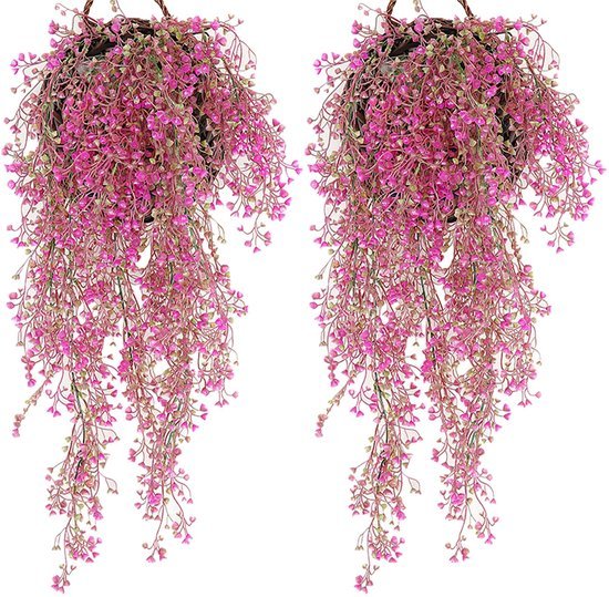 Ibenzoa® Set van 2 decoratieve hangende bloemen voor binnen en buiten gebruik Ibenzoa® Set van 2 decoratieve hangende bloemen voor binnen en buiten gebruik