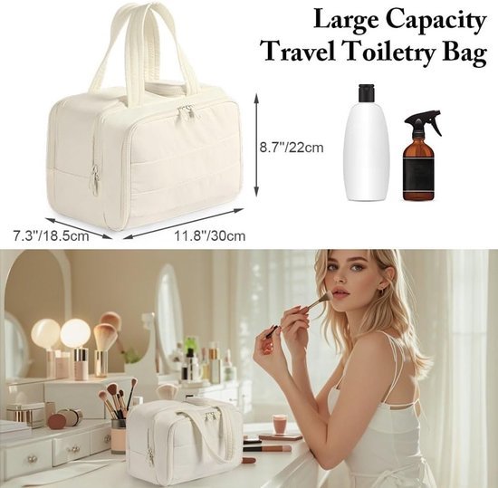 Ibenzoa® Ruime en veelzijdige toilettas voor georganiseerde reiservaringen Ibenzoa® Ruime en veelzijdige toilettas voor georganiseerde reiservaringen