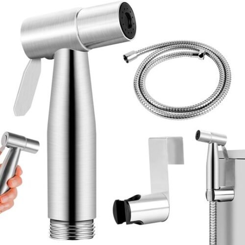 Unyqoos® Roestvrijstalen handdouche set voor veelzijdige reiniging in huis en tuin