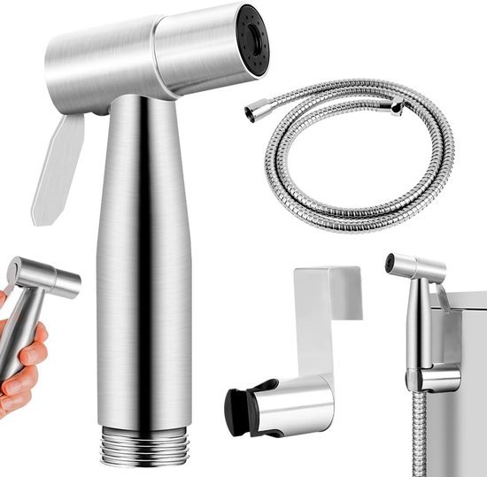 Unyqoos® Roestvrijstalen handdouche set voor veelzijdige reiniging in huis en tuin Unyqoos® Roestvrijstalen handdouche set voor veelzijdige reiniging in huis en tuin