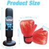 Ibenzoa® Bokszak voor kinderen, opblaasbaar met handschoenen, ideaal voor training en ontspanning