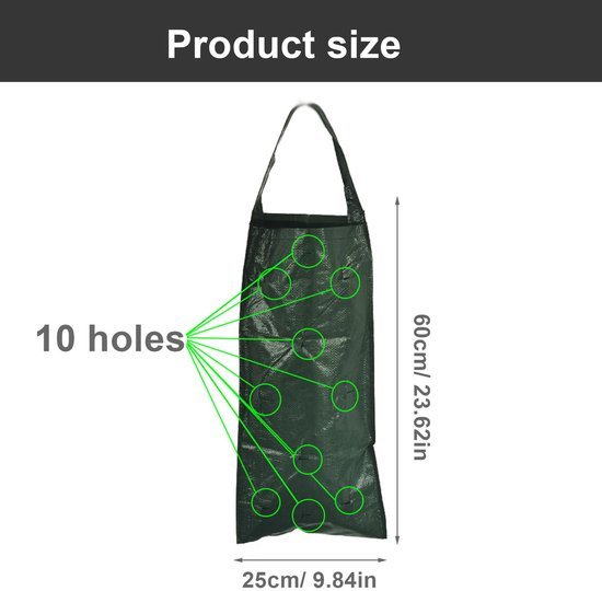 Ibenzoa® verticale plantenzakken voor aardbeien en groenten kweken buiten