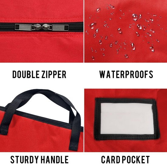 Ibenzoa® Ruime opbergtas voor tuin- en kerstdecoratie met dubbele rits en handvat Ibenzoa® Ruime opbergtas voor tuin- en kerstdecoratie met dubbele rits en handvat