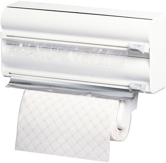 Ibenzoa® Wandgemonteerde keukenrolhouder met snijfunctie en ruimtebesparend ontwerp