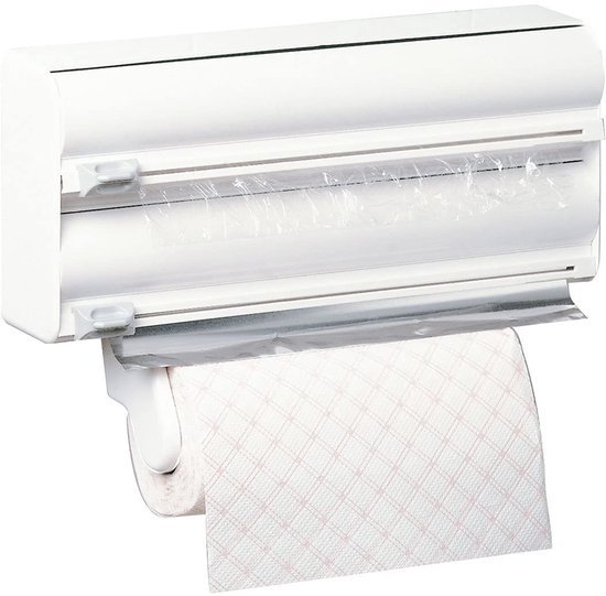 Ibenzoa® Wandgemonteerde keukenrolhouder met snijfunctie en ruimtebesparend ontwerp