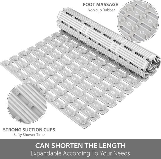 Ibenzoa® Antislip douchemat met sneldrogend en antibacterieel materiaal voor badkamer