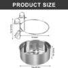Ibenzoa® Roestvrijstalen hangende voerbak voor huisdieren in kooi met eenvoudig gebruik