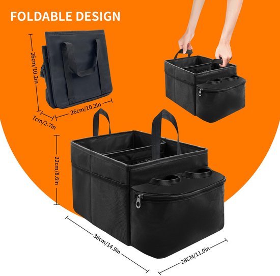 Ibenzoa® Handige en ruime auto-opbergbox voor achterbank of kofferbak