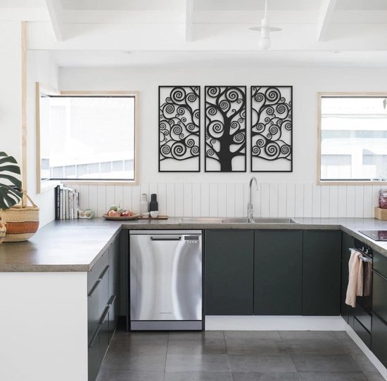 Ibenzoa® Moderne metalen wanddecoratie voor en Ibenzoa® Moderne metalen wanddecoratie voor en