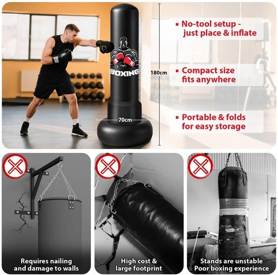 Unyqoos® Opblaasbare bokszak en voor