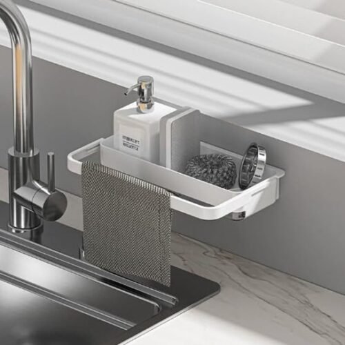 Ibenzoa® Transparante Hangende Spoelbak Organizer voor Keuken en Badkamer