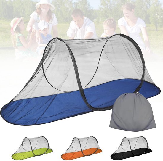 Ibenzoa® Opvouwbaar pop-up muggennet voor reizen en kamperen met 360 graden bescherming