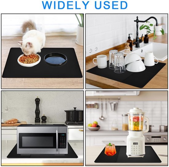 Ibenzoa® Siliconen Druipmat voor Koffiezetapparaat en Keukengebruik 40x60cm