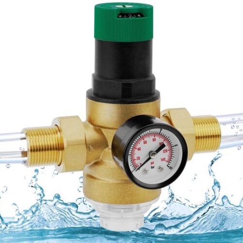 Unyqoos® Messing waterdrukregelaar met manometer en filter voor optimale waterkwaliteit Unyqoos® Messing waterdrukregelaar met manometer en filter voor optimale waterkwaliteit