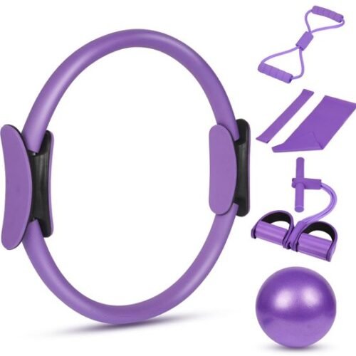 Ibenzoa® Complete Pilates en Yoga Set voor Thuis met Accessoires en Weerstandsbanden