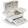 Unyqoos® Ruime en stijlvolle sieradenorganizer met drie niveaus voor dames Unyqoos® Ruime en stijlvolle sieradenorganizer met drie niveaus voor dames