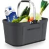 Ibenzoa® Opvouwbare boodschappentas met versteviging en extra vakken voor veelzijdig gebruik