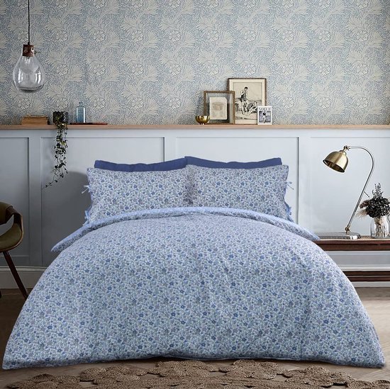 Ibenzoa® Elegant bloemen dekbedovertrek voor eenpersoonsbed met kussensloop en knoopsluiting