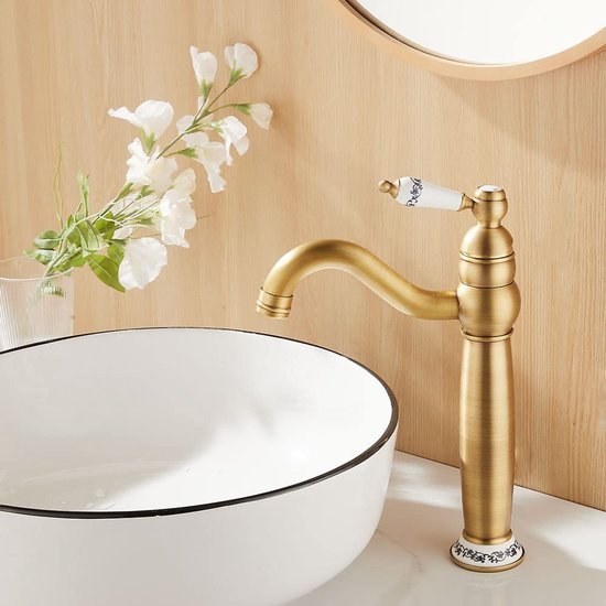 Unyqoos® Elegante draaibare wastafelkraan in klassieke stijl voor luxe badkamer