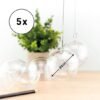 Unyqoos® Set van 5 transparante acryl ballen voor creatieve decoratieprojecten Unyqoos® Set van 5 transparante acryl ballen voor creatieve decoratieprojecten