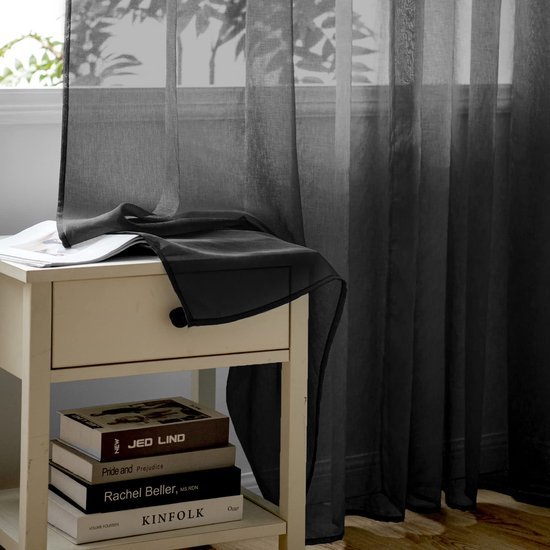 Unyqoos® Transparante moderne voile gordijnen met ringen set voor woonkamer en slaapkamer Unyqoos® Transparante moderne voile gordijnen met ringen set voor woonkamer en slaapkamer