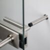Unyqoos® Roestvrijstalen wanddeurstopper met rubberen buffer en bevestigingsmateriaal