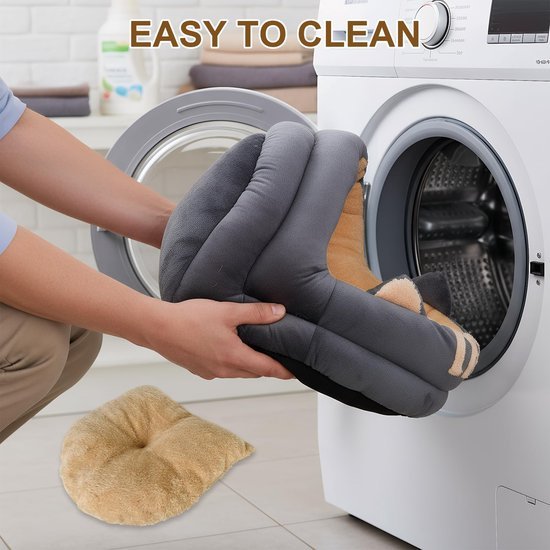 Ibenzoa® Gezellig en stijlvol kattenbed met zacht kussen en speelbal voor binnen