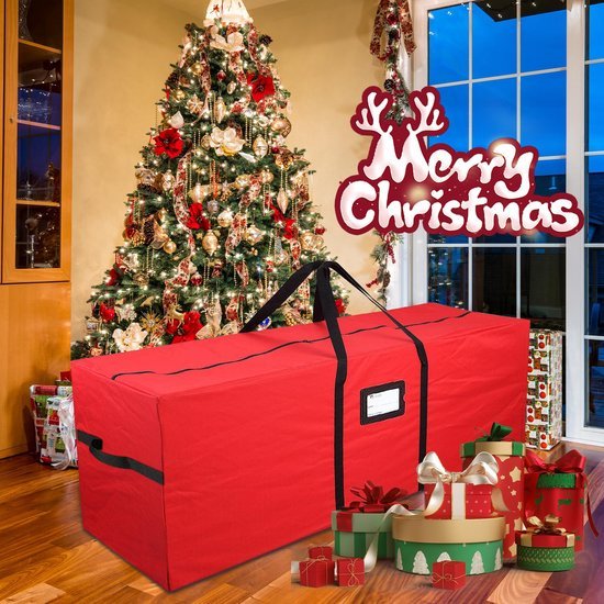 Ibenzoa® Ruime opbergtas voor tuin- en kerstdecoratie met dubbele rits en handvat Ibenzoa® Ruime opbergtas voor tuin- en kerstdecoratie met dubbele rits en handvat