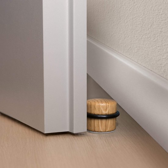 Ibenzoa® Set van 2 Zelfklevende Deurbuffers in Eikenhout voor Vloerbescherming