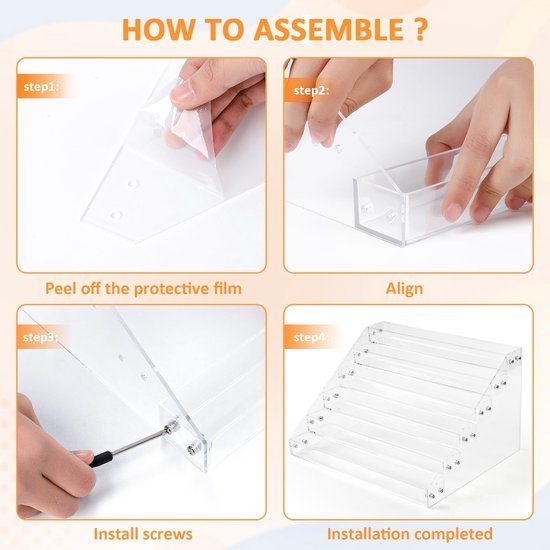 Ibenzoa® Transparante 6-laagse opbergstandaard voor nagellak en kleine flessen Ibenzoa® Transparante 6-laagse opbergstandaard voor nagellak en kleine flessen