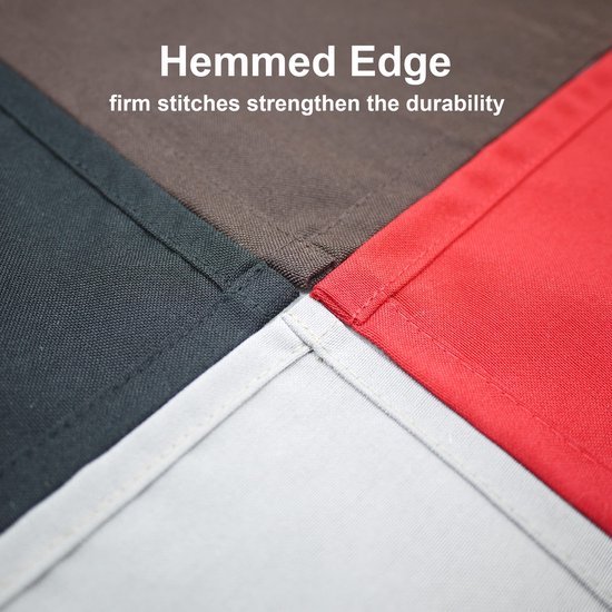 Ibenzoa® Set van twee zwarte tafelkleden voor veelzijdig gebruik in huis en horeca