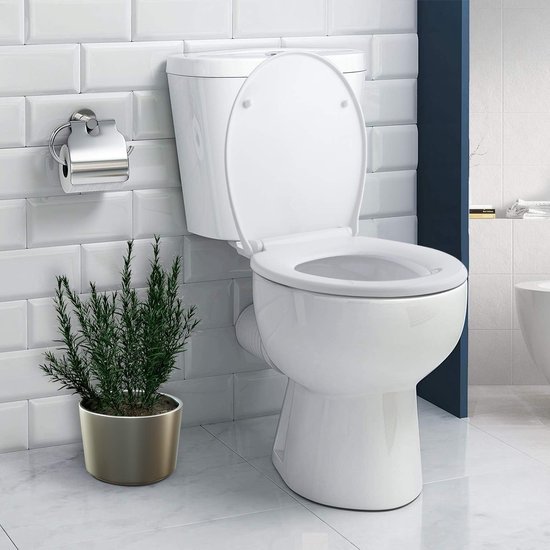 Ibenzoa® Ergonomische toiletbril met stille sluiting en verstelbare scharnieren Ibenzoa® Ergonomische toiletbril met stille sluiting en verstelbare scharnieren
