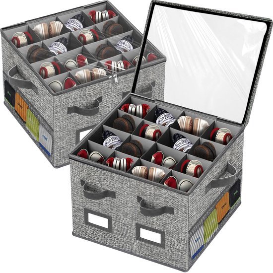 Ibenzoa® Opvouwbare schoenenopslag met 32 vakken en doorzichtig kijkvenster