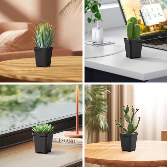 Unyqoos® Set van 100 kunststof kweekpotten voor binnen en buiten gebruik