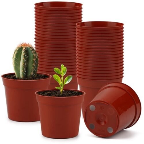 Unyqoos® Ronde kunststof plantenpotten voor succulenten met goede waterafvoer
