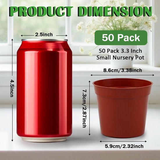 Unyqoos® Ronde kunststof plantenpotten voor succulenten met goede waterafvoer