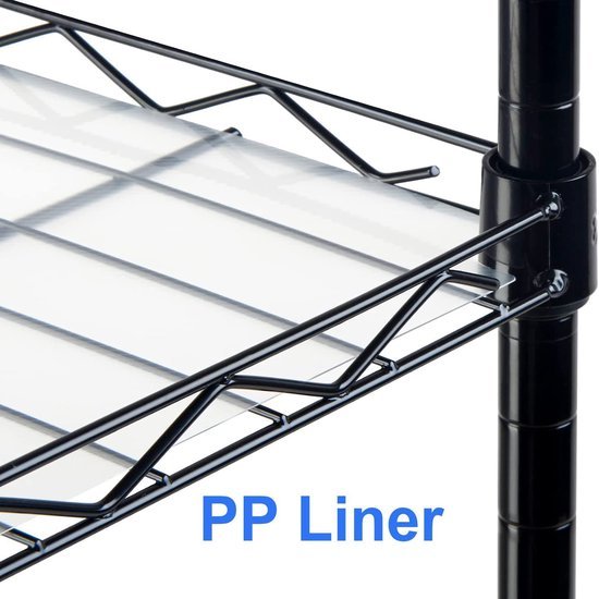 Unyqoos® Metalen opbergrek met zes niveaus voor keuken, badkamer en meer