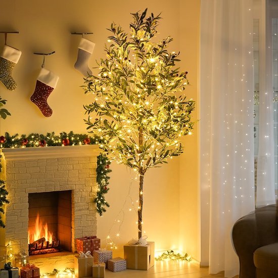 Unyqoos® Realistisch ogende kunstolijfboom voor stijlvolle binnen- en buitendecoratie
